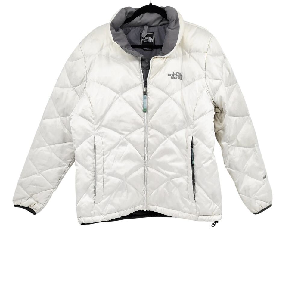 The North Face Off White Aconcagua 550 Goose Down Puffer Jacket Women's XL